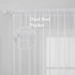 2 Panels Solid Color White Sheer Window Curtains Elegant Window Voile Panels/Drapes/Treatment for Bedroom Living Room (54 X 84 Inches White)