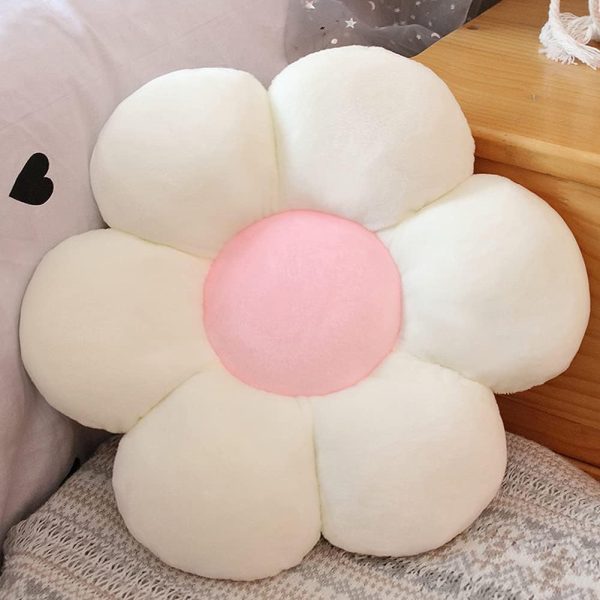 Flower Plush Throw Pillow, Flower Floor Pillow Seating Cushion for Reading and Watching TV