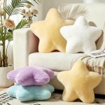 19 Inch Star Shaped Pillow, Cute Decorative Throw Pillow for Couch, Bed and Sofa