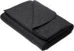 Wool Blanket - Soft, Durable, Warm, and Lightweight – No Frills - Perfect for Camping, Home, or Emergency Use - 64in x 88in (Charcoal)