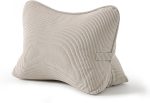 Corduroy Lumbar Support Back Pillow for Watching TV, Reading & Gaming, Ergonomic Triangle Support Cushion for Sofa, Armchair & Bed Sitting with Removable Washable Cover