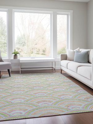 10' x 14' Indoor Outdoor Area Rug, Easy Clean, Machine Washable, Non Shedding, Bedroom, Entry, Living Room, Dining Room, Kitchen, Patio Rug